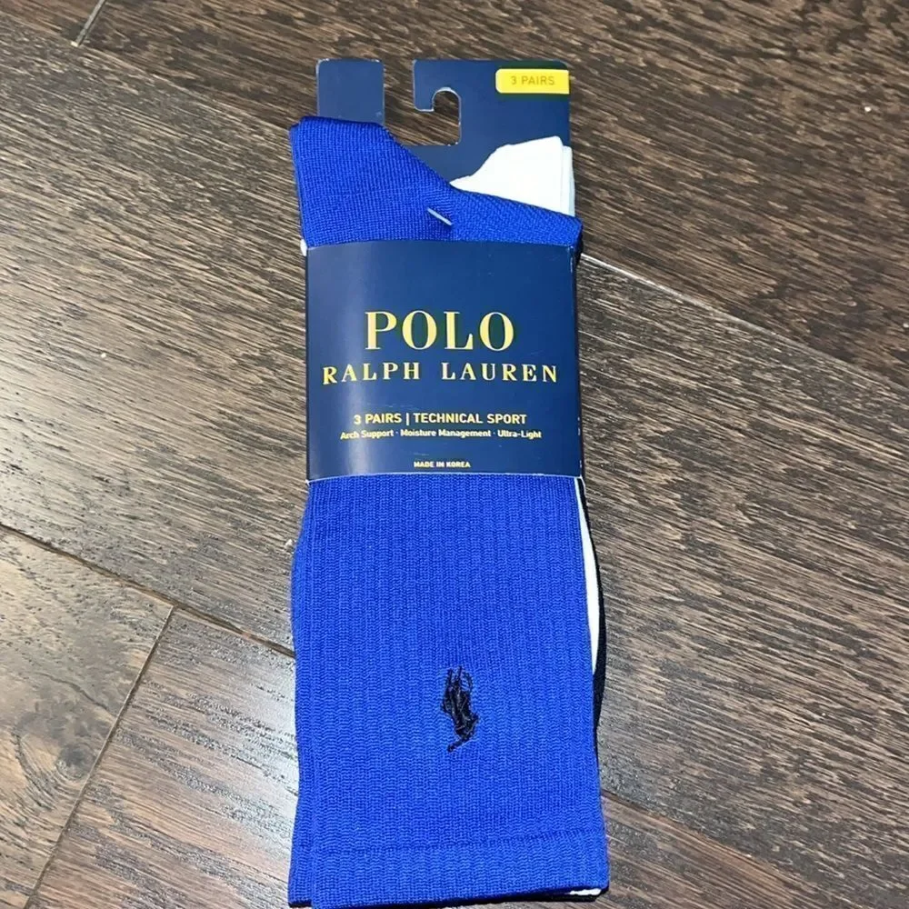 Polo Ralph Lauren Technical Sport Crew Socks 56% Olefin 42% Nylon 2% …